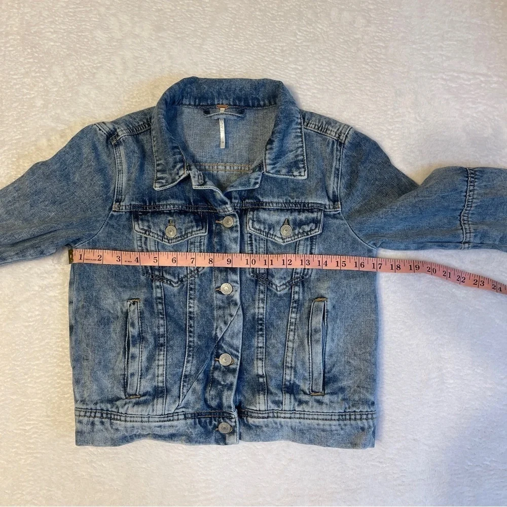 Free People Rumors‎ Denim Jacket All Season Casual Everyday Cropped Women's XS